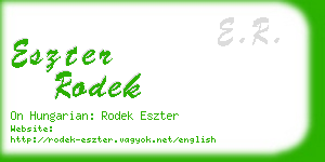 eszter rodek business card